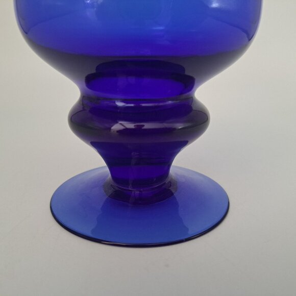 Nancy Calhoun Sapphire Blue Water Goblet - Picture 8 of 10